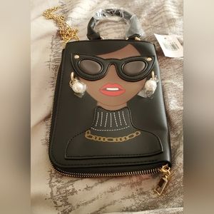 Lady Face Crossbody Purse NWT
